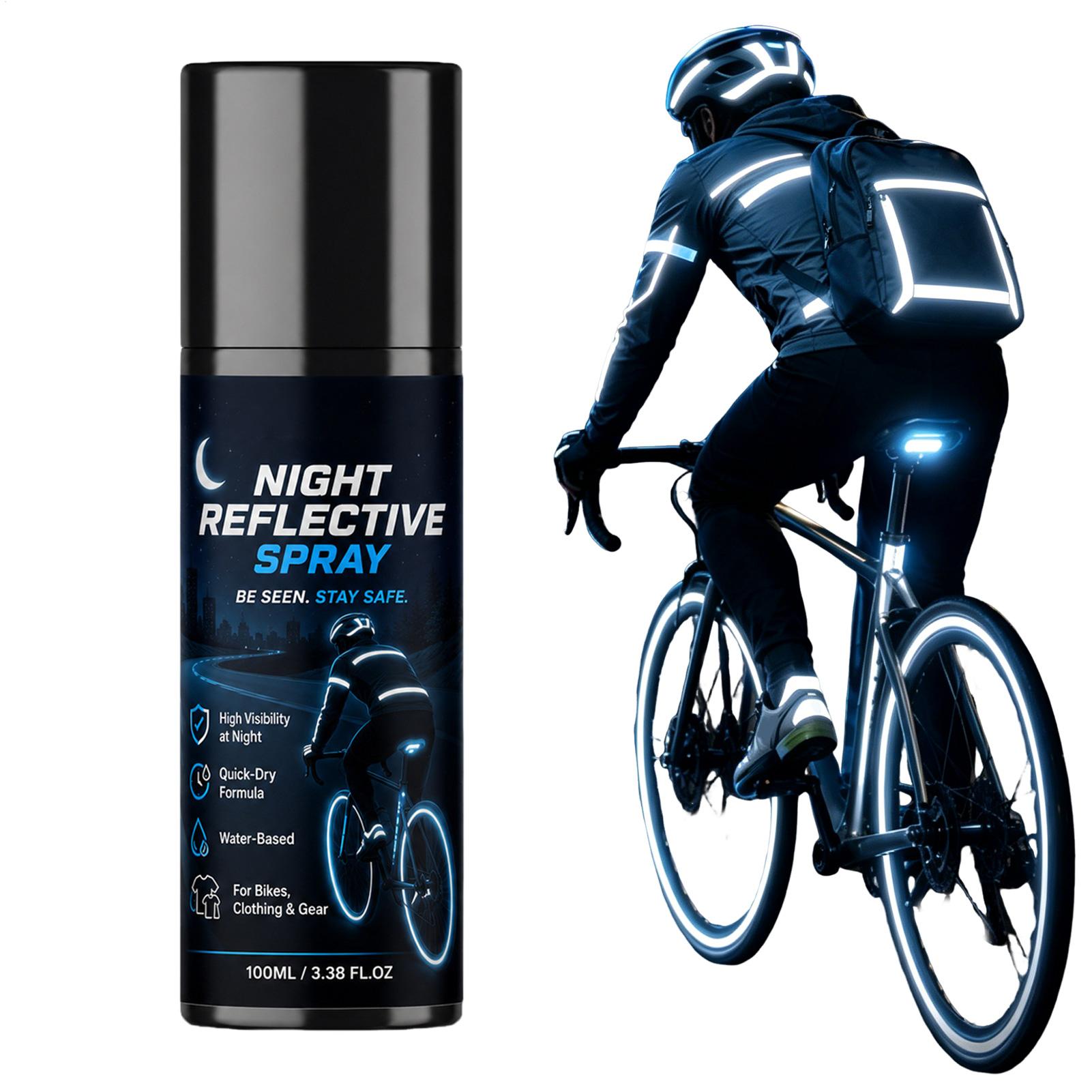 Cycling Visibility Gear - 100 ml nachts zichtbare reflecterende spray,