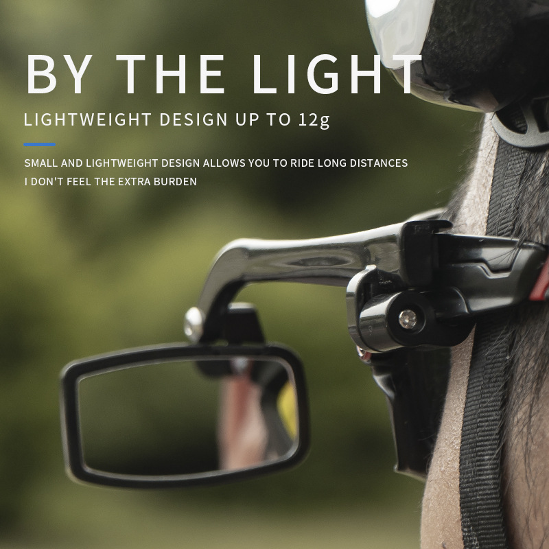 Cycling Gear Design - SUKOU fietsachteruitkijkspiegel, hoge resolutie, veiligheidsspiegel, helmbevestiging,