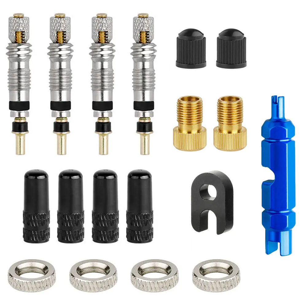 Bike Tube Repair Kit - 6/18 Stuks Fietsventielkern Franse Nozzle Adapter