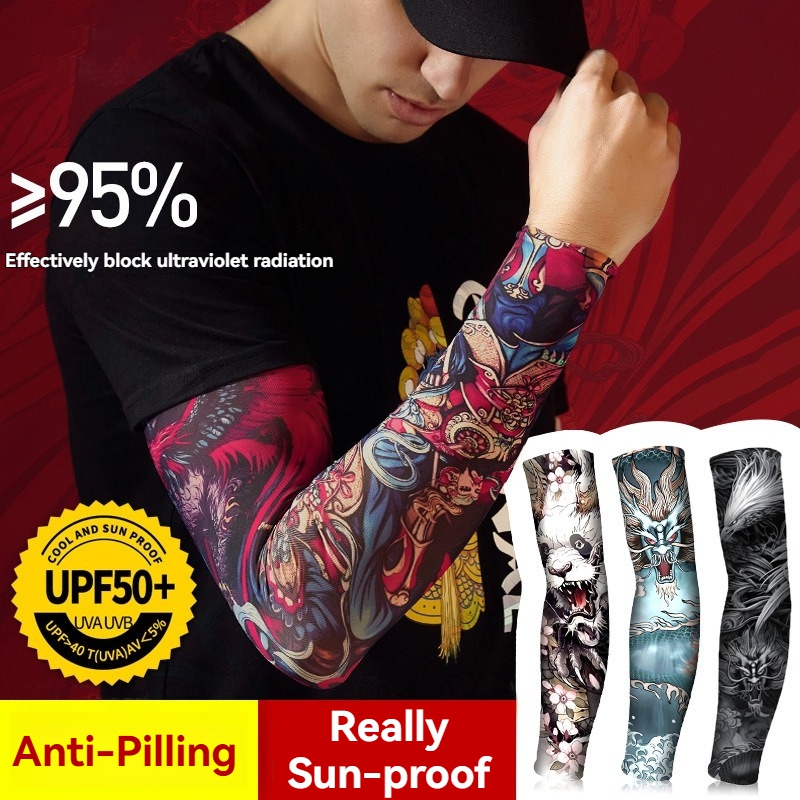 Cycling Arm Warmers - Zomer Tattoo Sleeves Ijs Zijde Golf