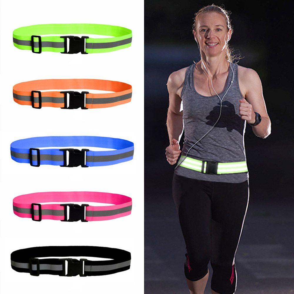 Cycling Visibility Gear - Reflecterende riem Verstelbare tailleband Hoge zichtbaarheid