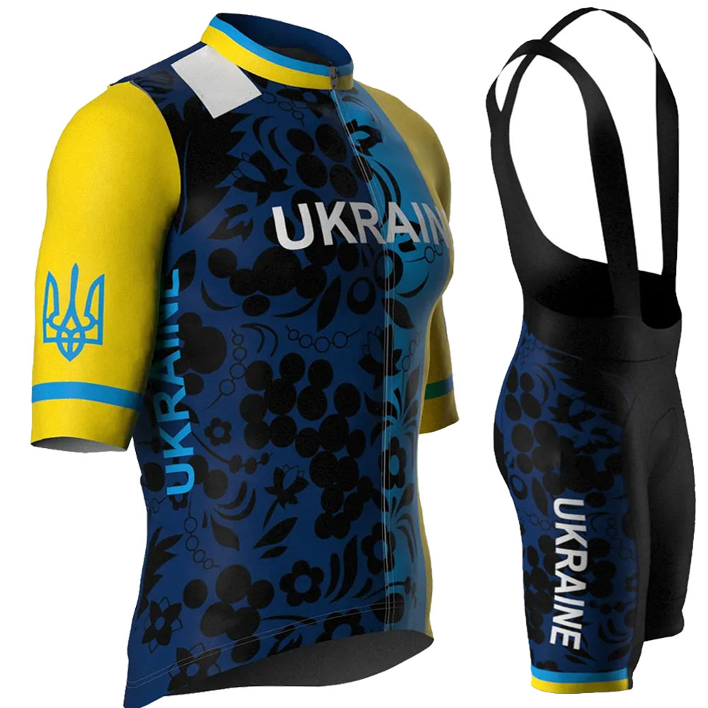 Cycling Bib Shorts - Oekraïne Nationaal Team 2026 Fietskledingset Zomer